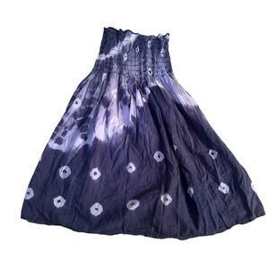 Elegant whimsygoth purple hand Tie-Dye Women's strapless top